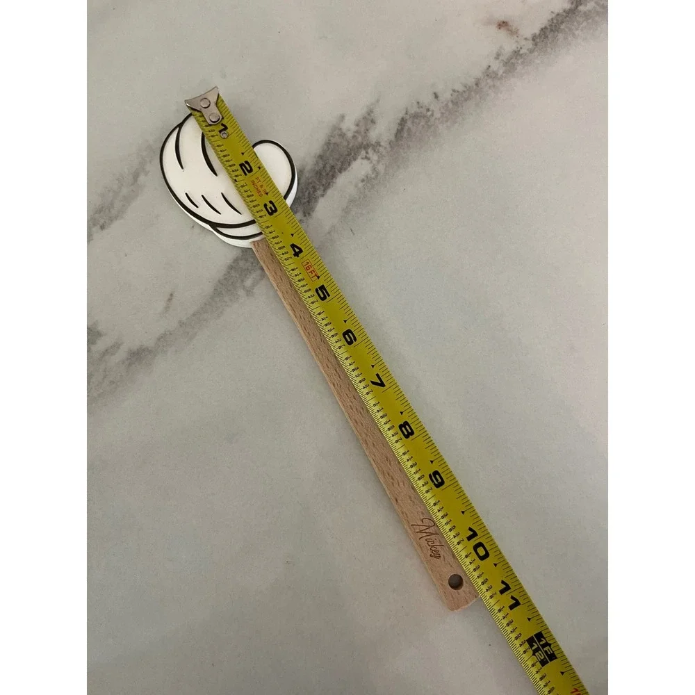 Disney Mickey Mouse Silicone Spatula White Glove Wood Handle Kitchen Tool 12.5in